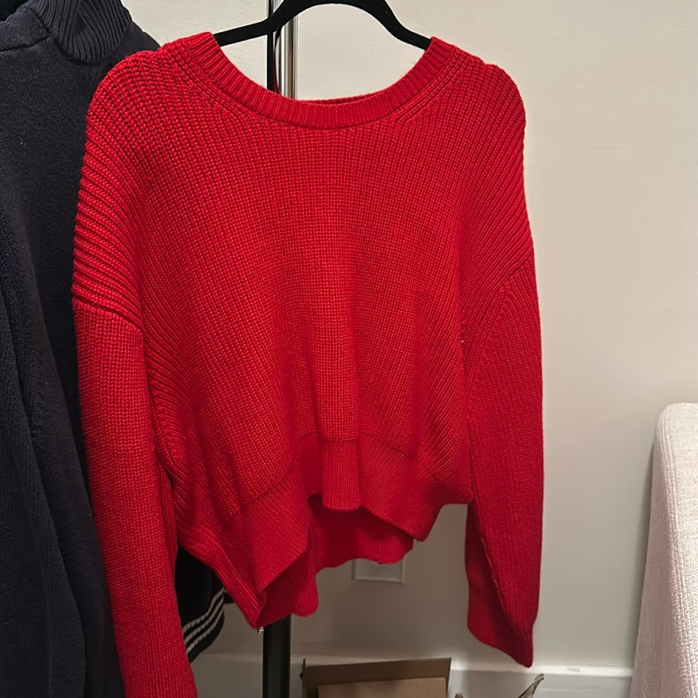 Zara Bold Red Knit Sweater